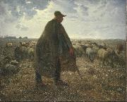 Shepherd Tending His Flock Jean Francois Millet